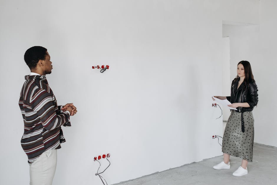 Home improvement contractor consultation meeting with client